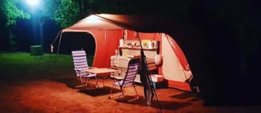 Twintig jaar oude Combi-Camp Venezia vouwwagen