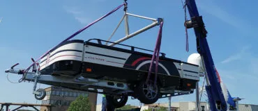 Combi-Camp Country vouwwagen op binnenvaartschip