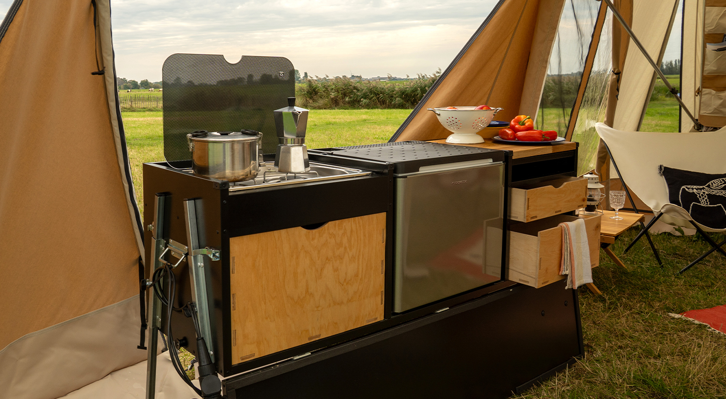 Combi-Camp FLEXI vouwwagen met mobiele keuken
